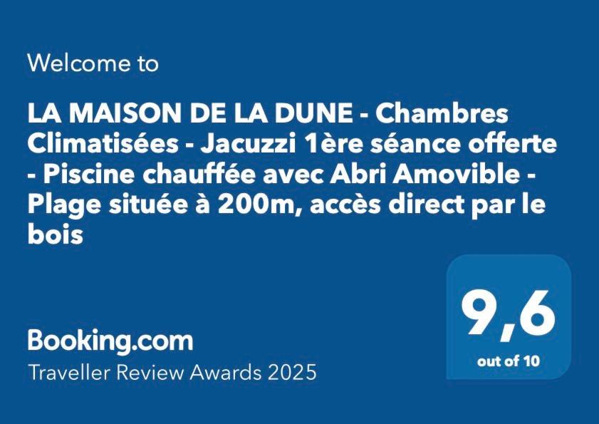 La Maison De La Dune - Chambres Climatisees - Jacuzzi 1Ere Seance Offerte - Piscine Chauffee Avec Abri Amovible - Plage Situee A 200M, Acces Direct Par Le Bois Ла Куард-сюр-Мер Екстериор снимка